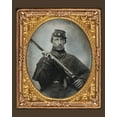 thumbnail image 1 of Print: Civil War Soldier In Union Greatcoat, circa 1861-1865, 1 of 4