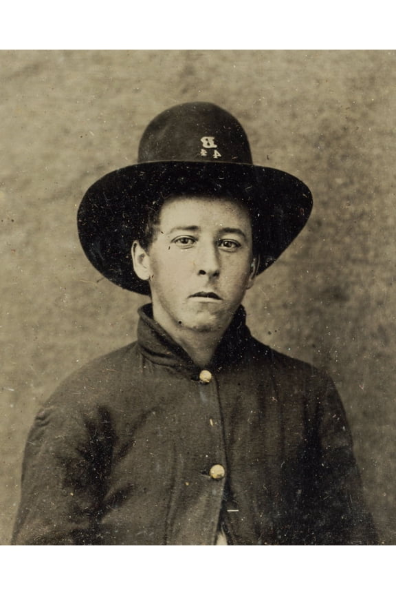 Print: Civil War Soldier In Union Uniform, Slouch Cap, c. 1861-1865