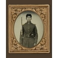 thumbnail image 1 of Print: Civil War Soldier In Union Uniform With Revolver, Musket, 1 of 4