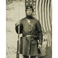 thumbnail image 1 of Print: Civil War Soldier, Union Uniform, Forage Cap, Bayoneted Musket, 1 of 4