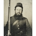 thumbnail image 1 of Print: Civil War Soldier, Union Uniform, Musket, Revolver, Bayonet, 1 of 4