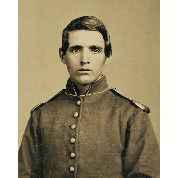 Print: Civil War Soldier, Union Uniform, Shoulder Scales