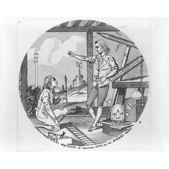 Print: Claude Chappe NE En 1765, Invente Le Telegraphe En 1791, Meurt En