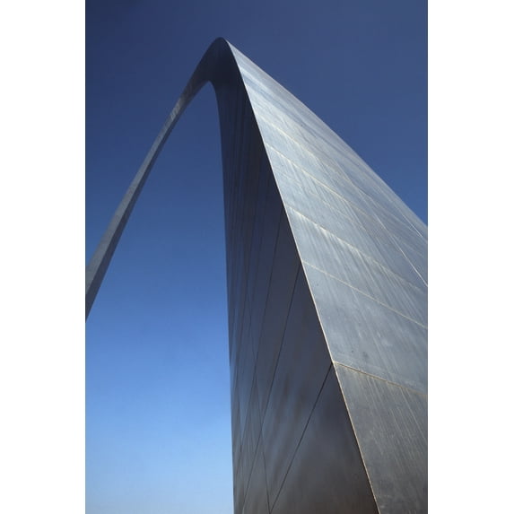 Print: Close-Up View Of The Gateway Arch, The Symbolic Gateway To The West