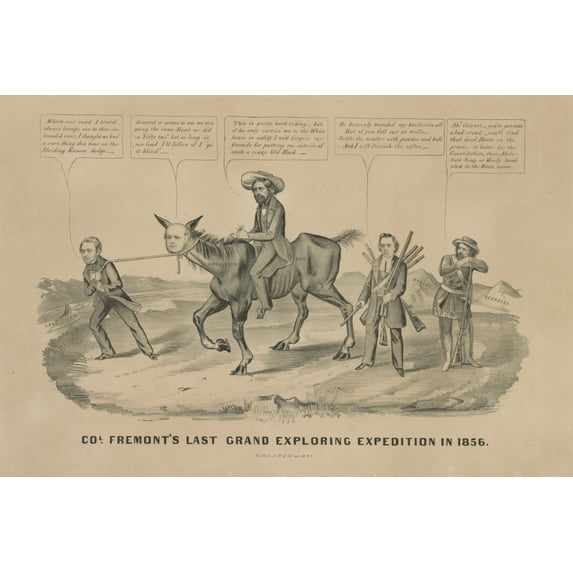 Print: Col. Fremont's Last Grand Exploring Expedition In 1856