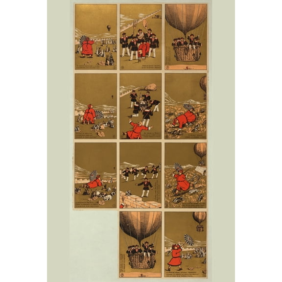 Print: Collecting Cards Depicting A Story About A Chinese Governor Of