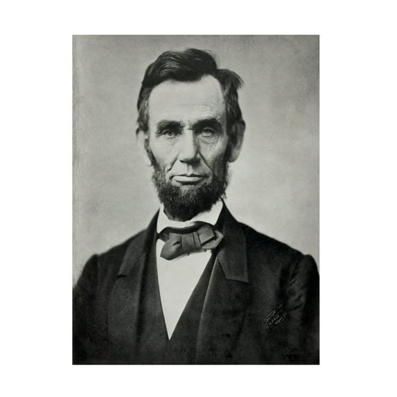 Print Collection 'Abraham Lincoln Head and Shoulders' Canvas Art
