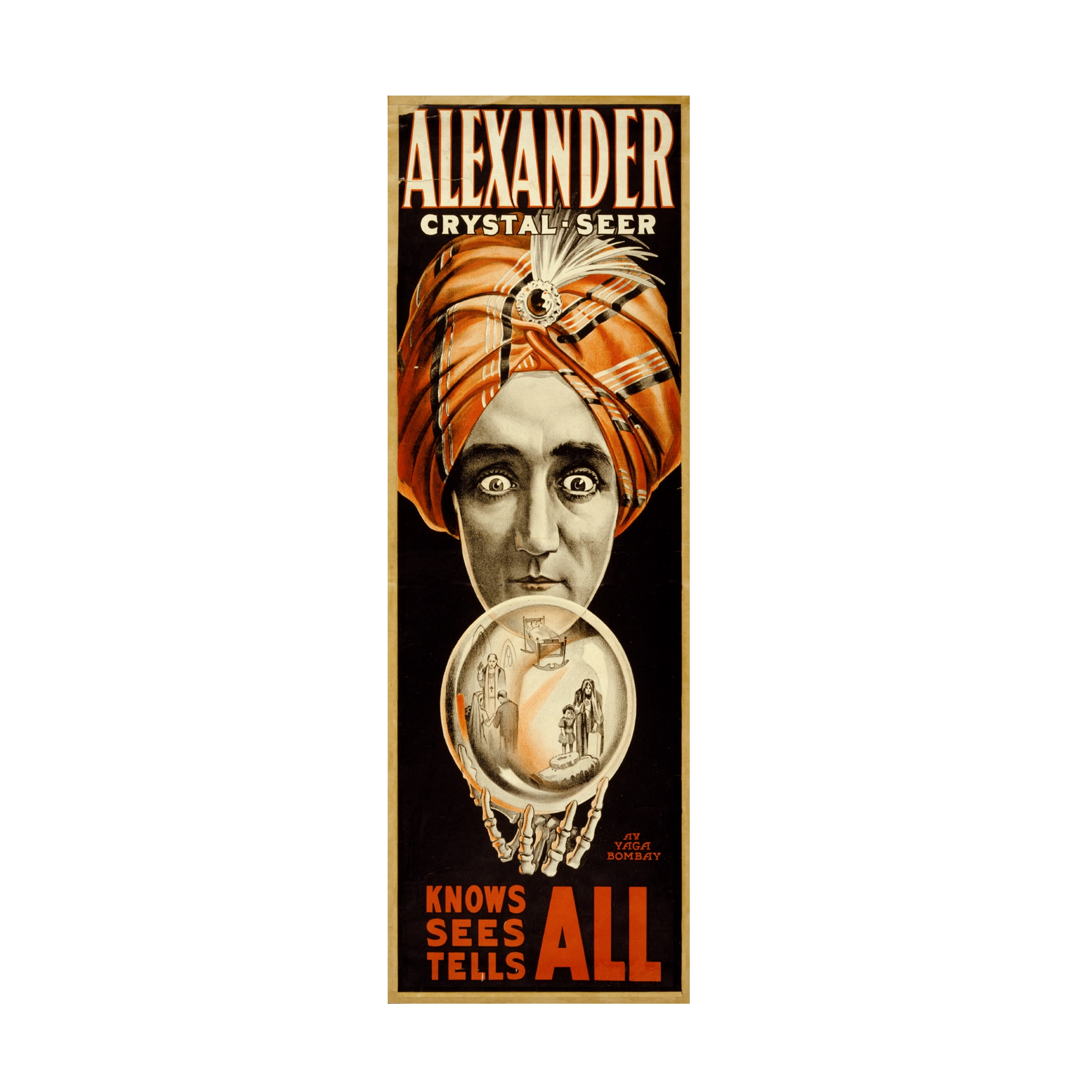 Trademark Fine Art Print Collection Alexander Crystal Seer Knows Sees Tells All Canvas Wall Art - 16x47