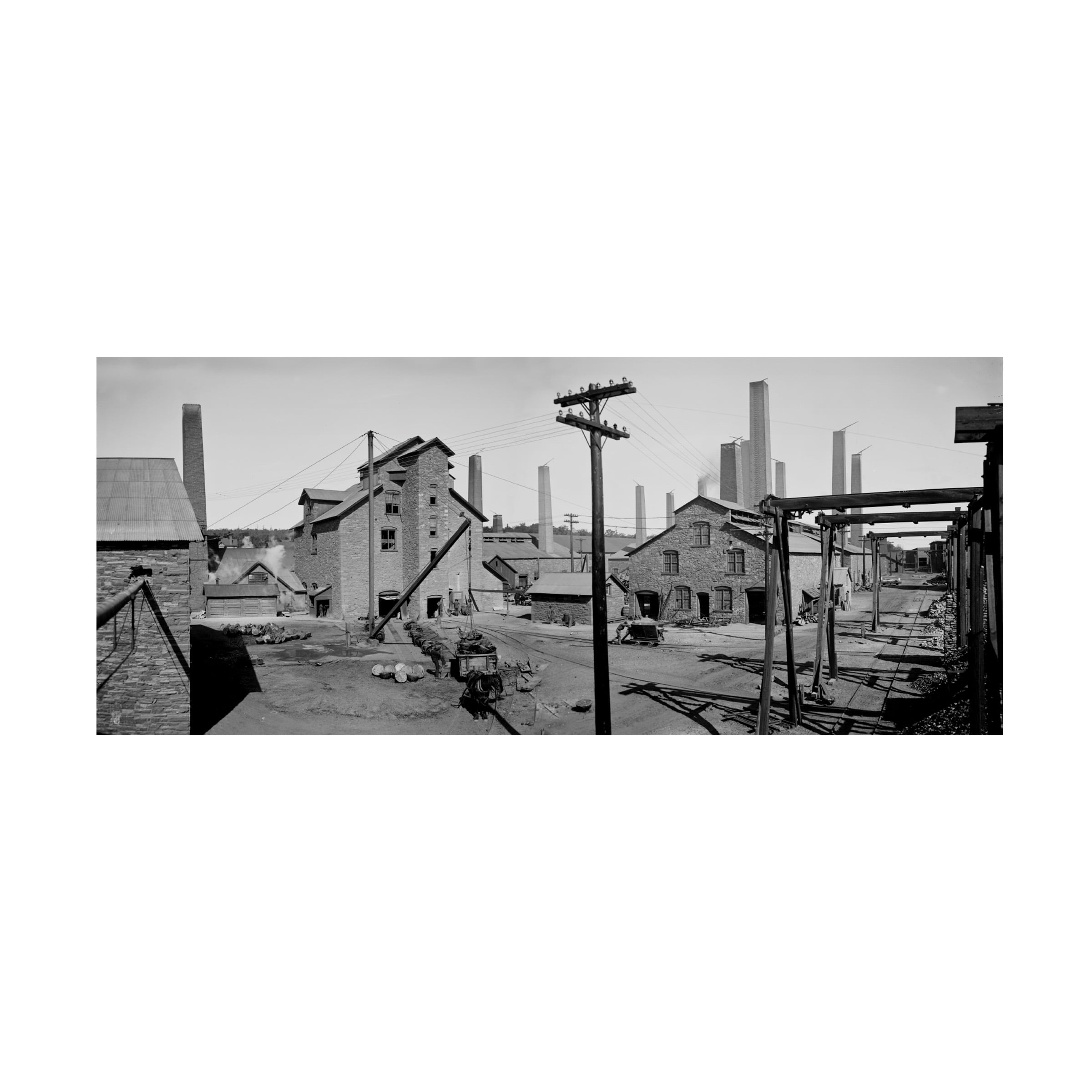 Print Collection 'Calumet and Hecla Smelters' Canvas Art