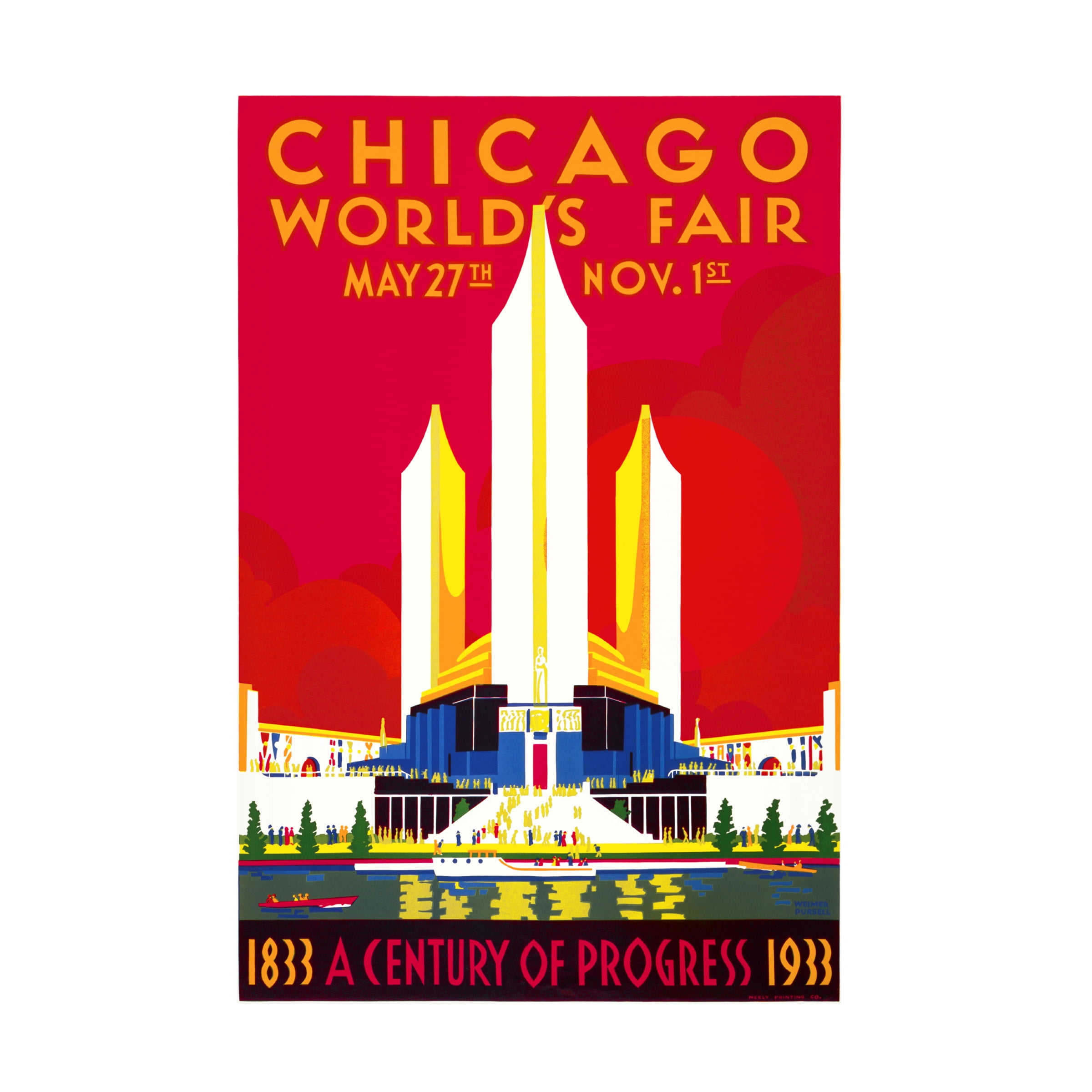 Vintage Chicago World's Fair Canvas Print 24" x 16"