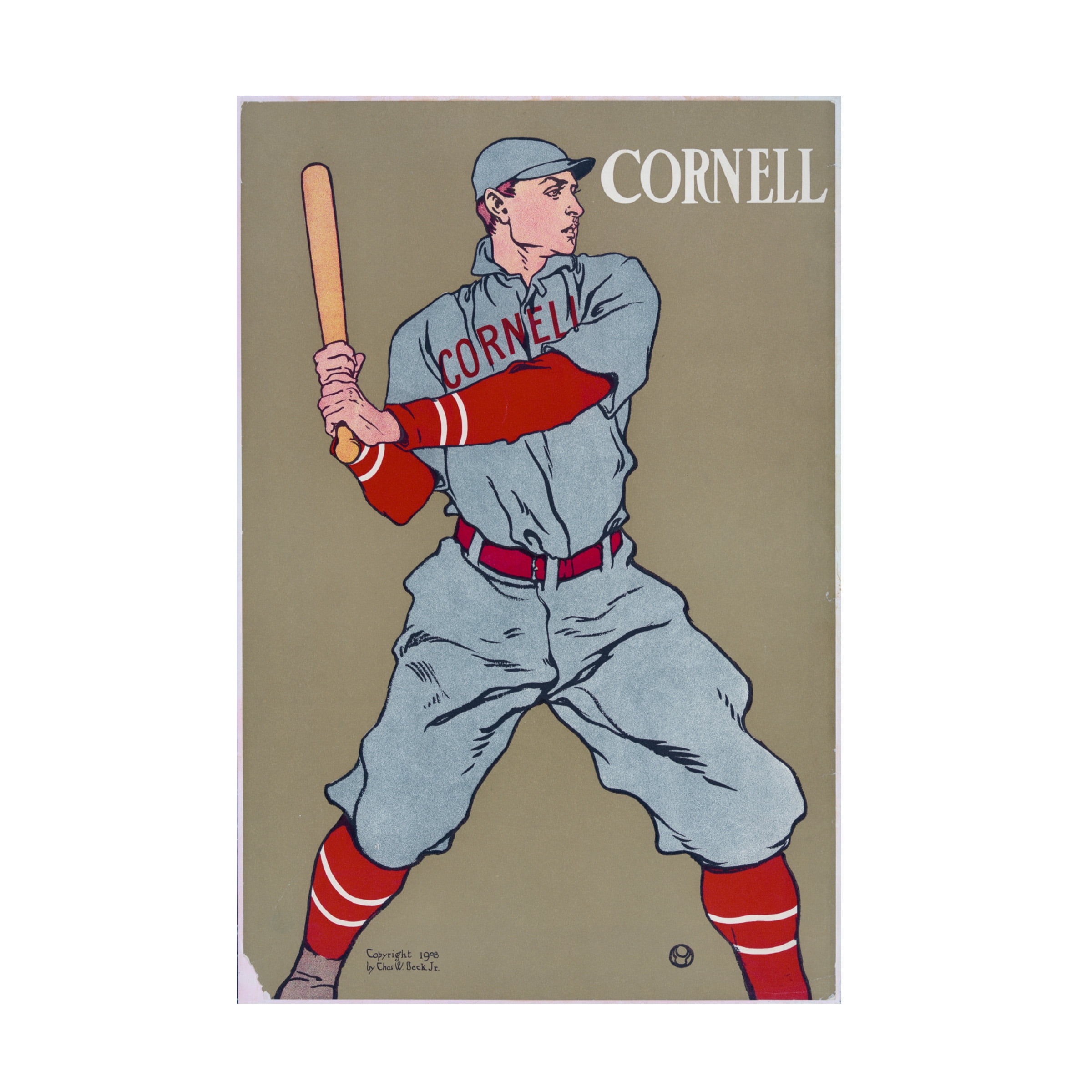Trademark Fine Art Print Collection Cornell Baseball Canvas Wall Art - 30x47