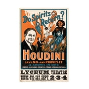 Print Collection Do Spirits Return Houdini Canvas Art
