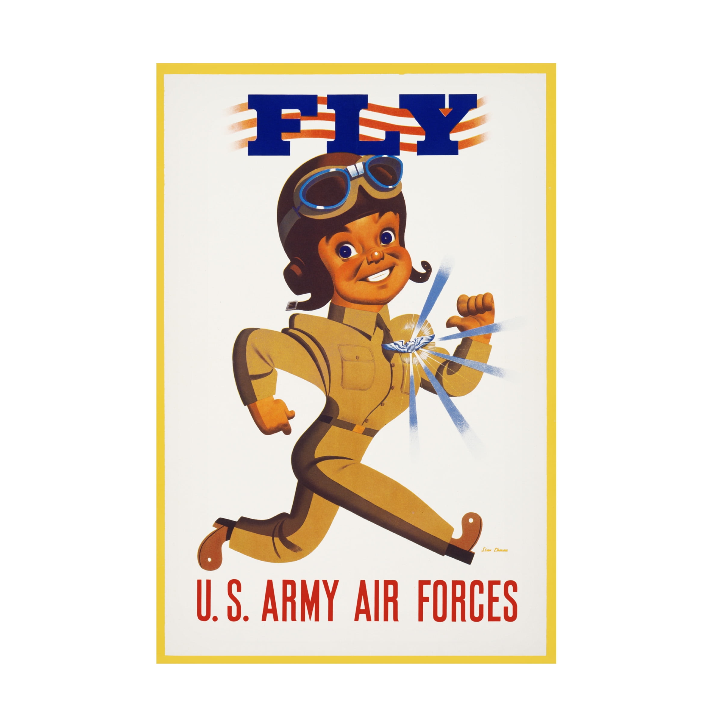 Trademark Fine Art Print Collection Fly US Army Air Forces Canvas Wall Art - 30x47