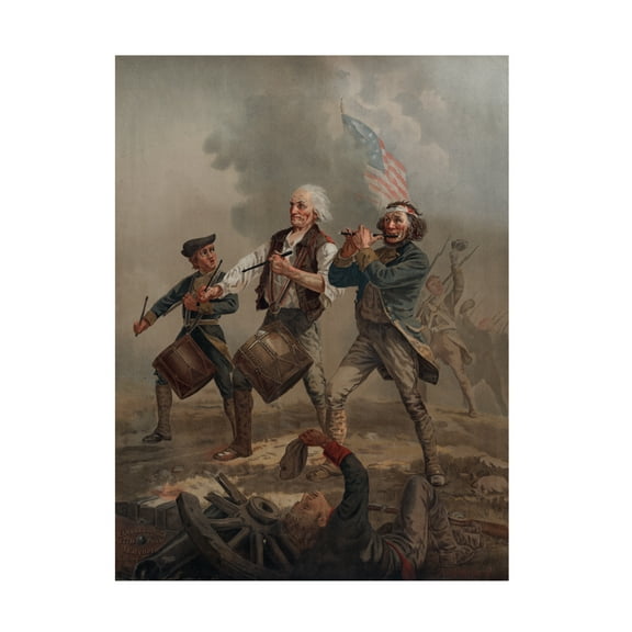 Trademark Fine Art Print Collection Yankee Doodle 1776 Canvas Wall Art - 35x47