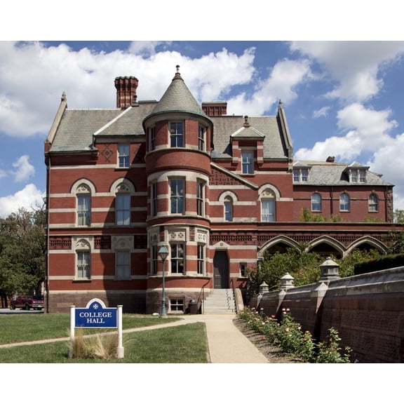 Print: College Hall, Gallaudet University, Between 6th And 9th St.