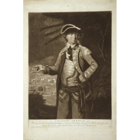 Print: Colonel Arnold - Who Commanded The Provincial Troops Sent Against