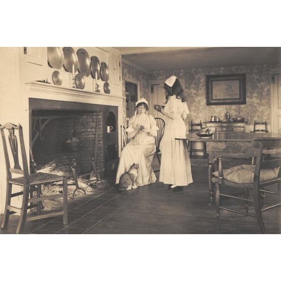 Print: Colonial Houses - Three Chums, 1913