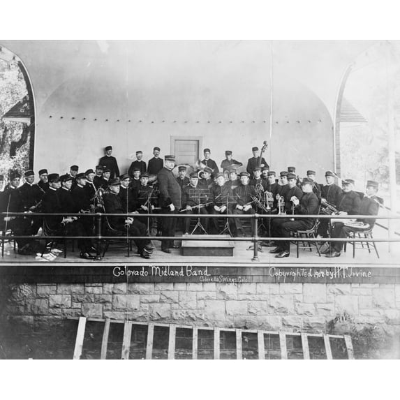Print: Colorado Midland Band, Colorado Springs, Colorado, 1908