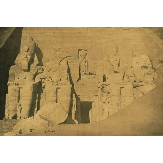 Print: Colossal Sculptures Of Ramses II At Entrance To The Great Temple At