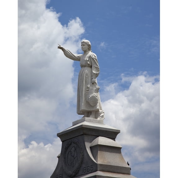 Print: Confederate Statue In Downtown Gadsden, Alabama, 2010