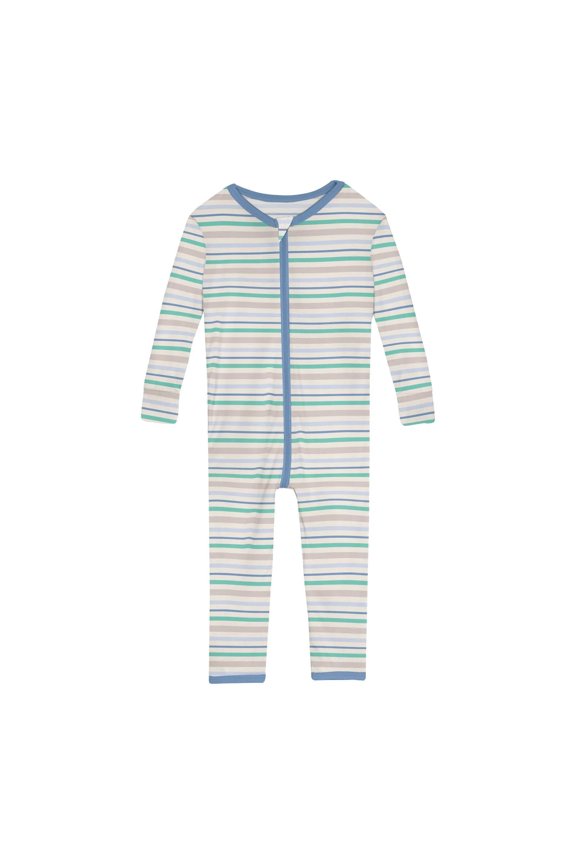 Print Convertible Sleeper with Zipper in Mythical Stripe (0-3 Months)