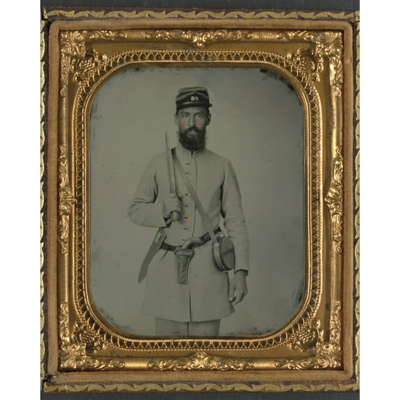 Print: Corporal John Agee Booker Of Co. D, 21st Virginia Infantry