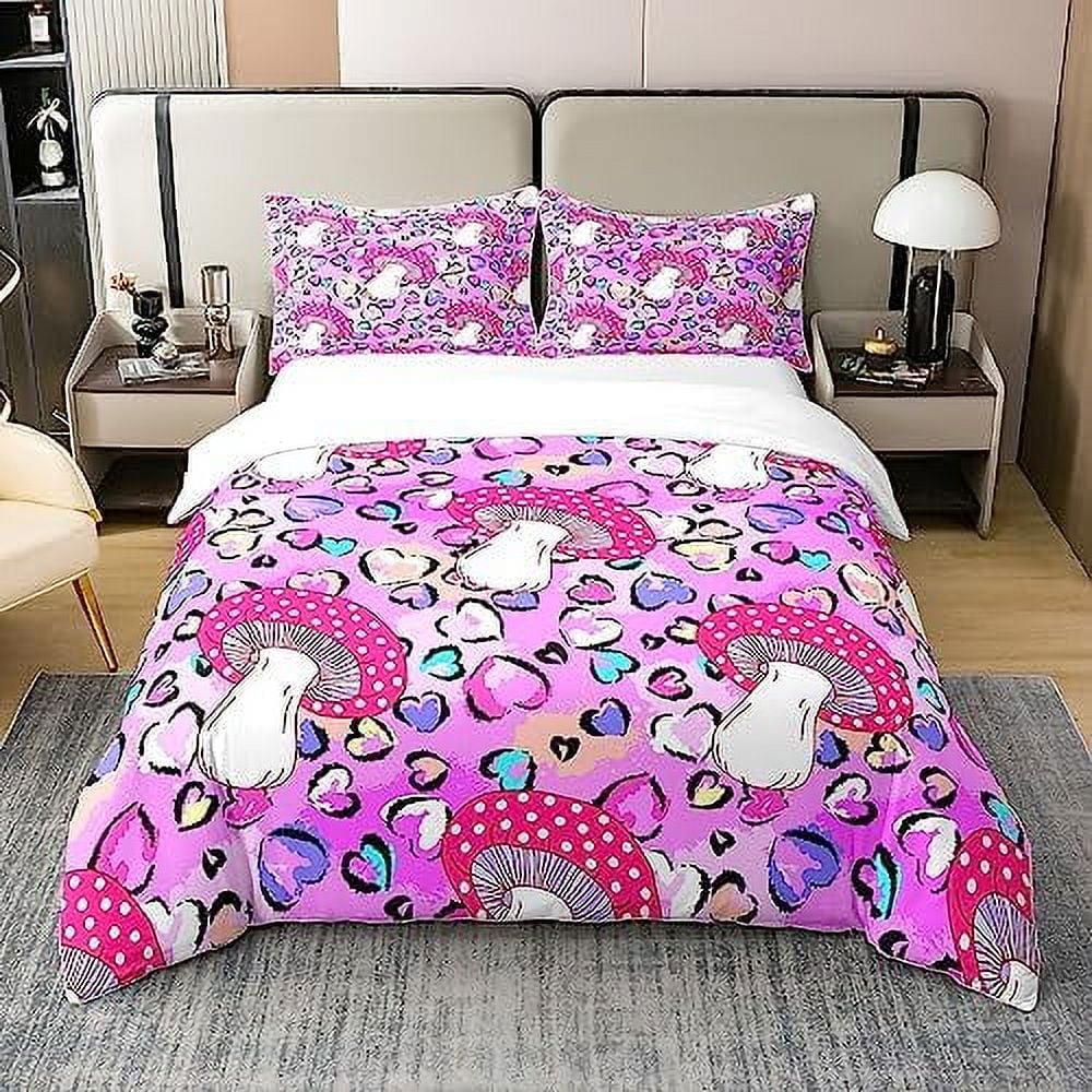 Print Cotton Duvet Cover for Kids Adults Brown White Cow Pattern