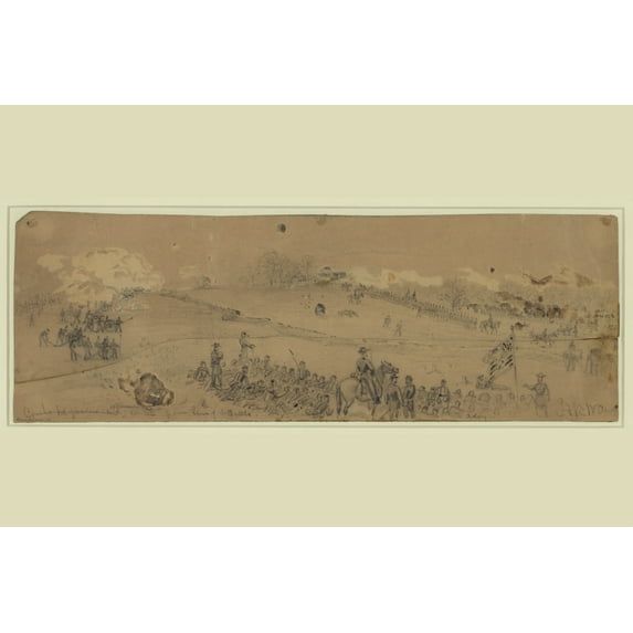 Print: Couchs Hd.quarters And Afterwards Center Of Our Line Of Battle, 1863
