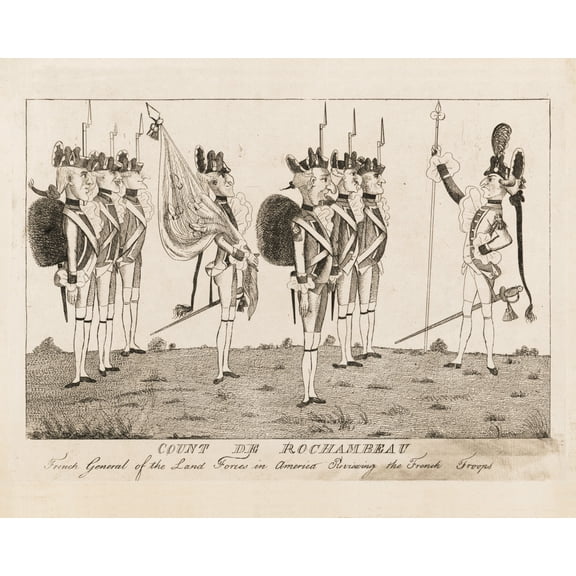 Print: Count De Rochambeau - French General Of The Land Forces In America