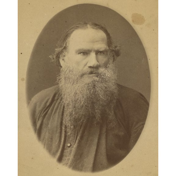 Print: Count Leo Tolstoy, Half-Length Portrait, Facing Right, circa 1880