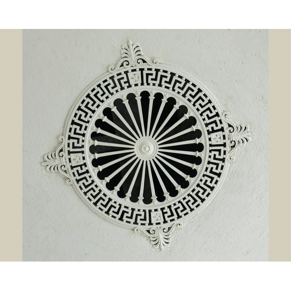Print: Courtroom Ceiling Detail Of Federal Building And U.S. Courthouse