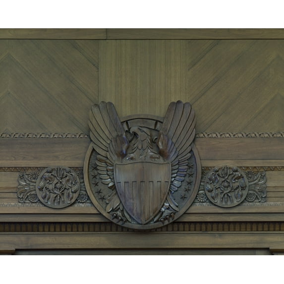 Print: Courtroom Eagle Detail, United States Courthouse, Davenport, Iowa