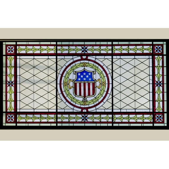 Print: Courtroom One Stained Glass, James R. Browning U.S. Court Of