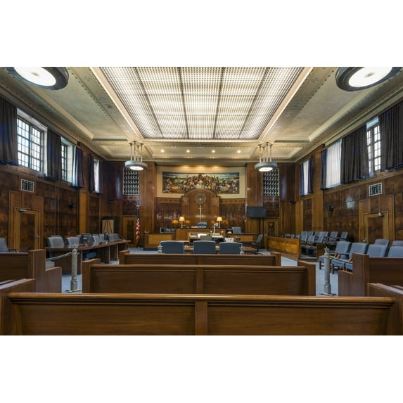 Print: Courtroom. The Joel Solomon Federal Building And U.S. Courthouse