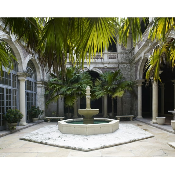 Print: Courtyard, David W. Dyer Federal Building And U.S. Courthouse