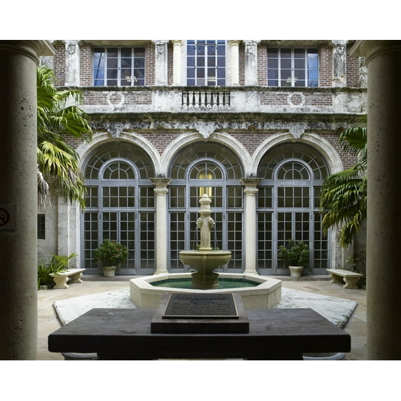 Print: Courtyard, David W. Dyer Federal Building And U.S. Courthouse