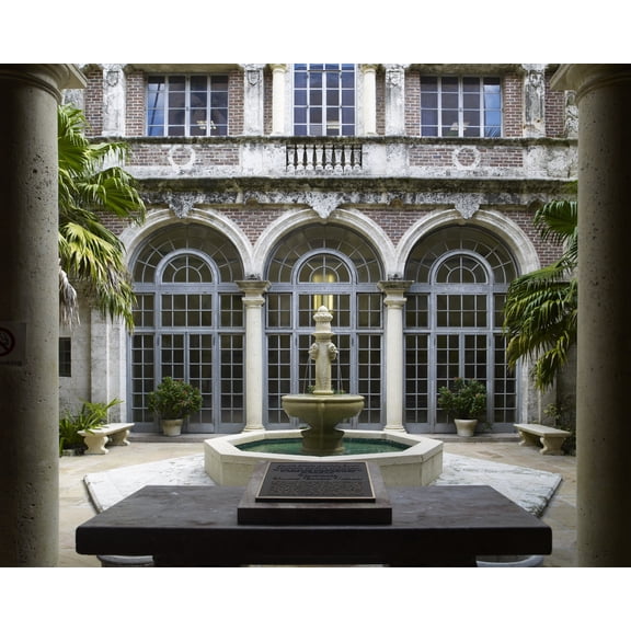 Print: Courtyard, David W. Dyer Federal Building And U.S. Courthouse