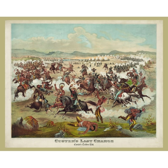 Print: Custer's Last Charge, 1876