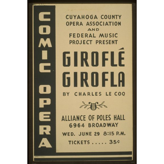 Print: Cuyahoga County Opera Association And Federal Music Project Present