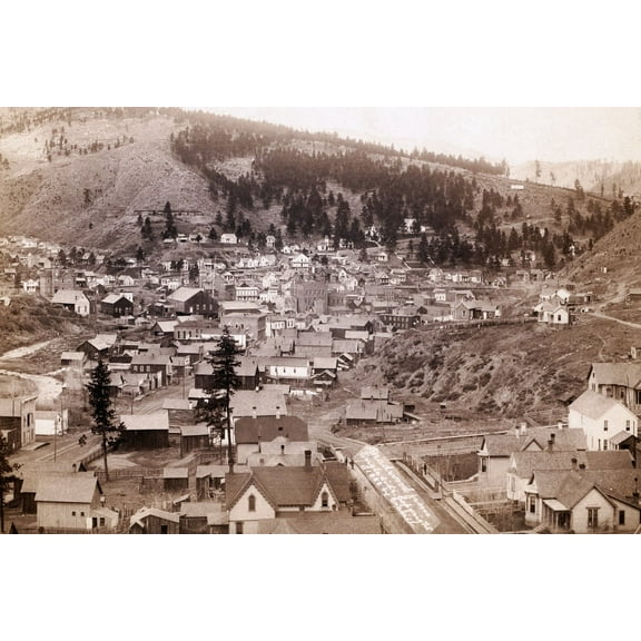 Print: Deadwood, South Dakota From Engleside, 1888