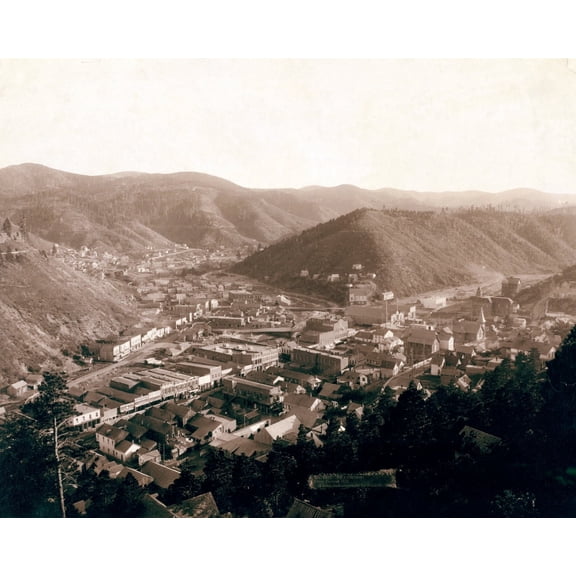 Print: Deadwood South Dakota, From Forest Hill, 1888