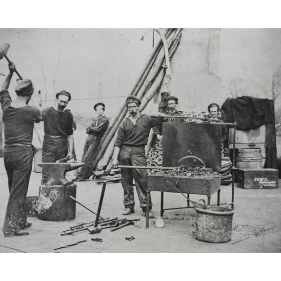 Print: (Deck Of Warship), circa 1861