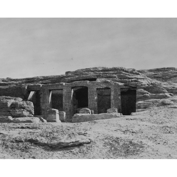 Print: Deir - Vue Generale Du Monument Taille Dans Le Roc, 1851
