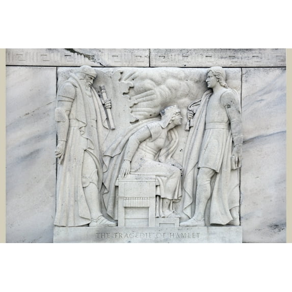 Print: Details On The Folger Shakespeare Library, East Capitol St. At
