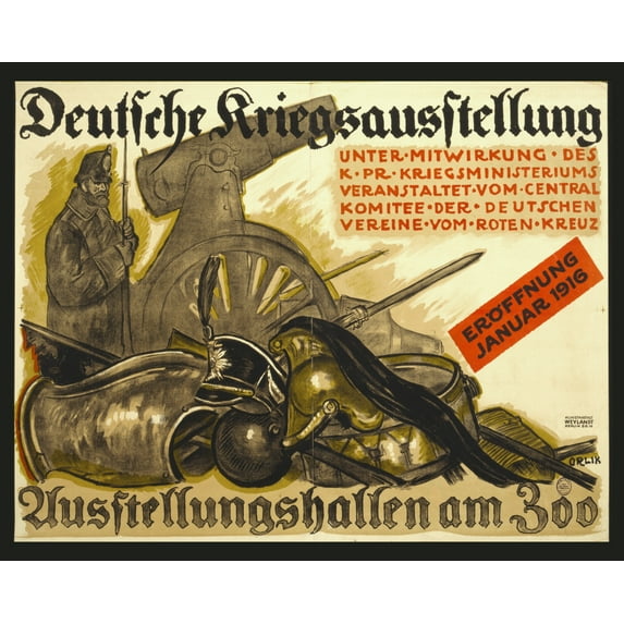 Print: Deutsche Kriegsausstellung Ausstellungshallen Am Zoo, 1915