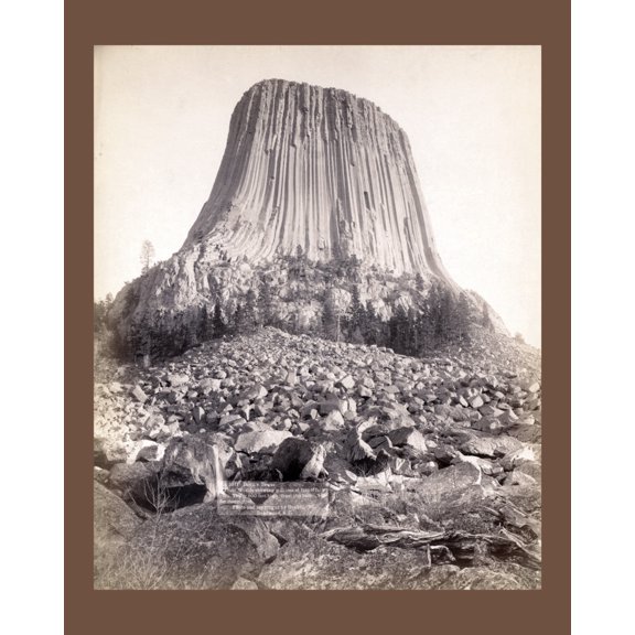 Print: Devil's Tower. From West Side Showing Millions Of Tons Of Fallen