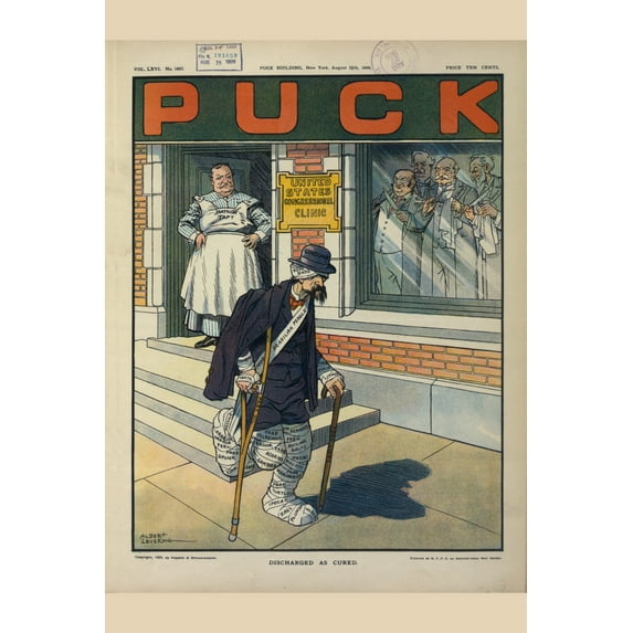 Print: Discharged As Cured, 1909