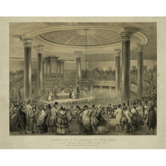 Print: Distribution Of The American Art Union Prizes, At The Tabernacle