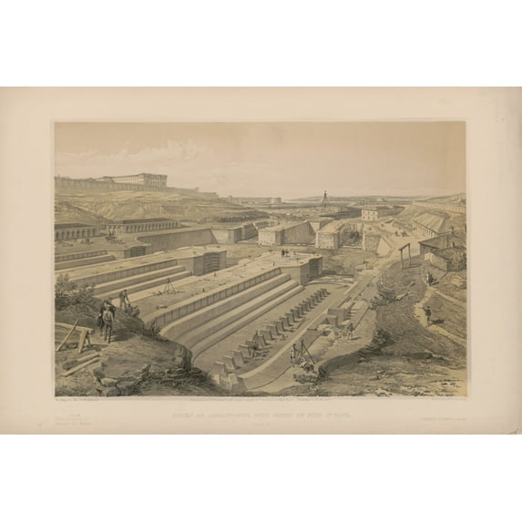Print: Docks At Sebastopol With Ruins Of Fort St. Paul, 1856