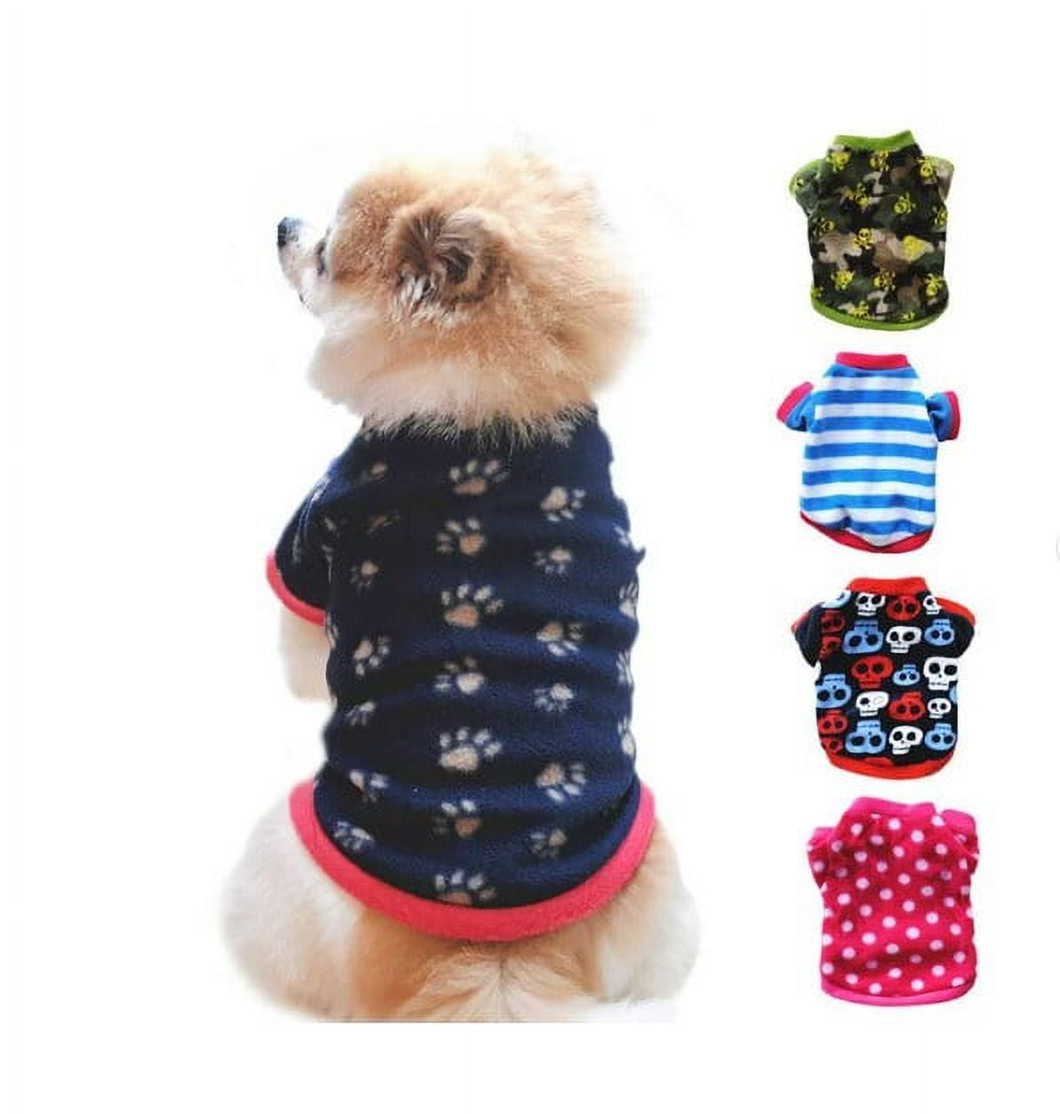 Print Dog Cats Clothes for Small Dogs Warm Winter Pet Dog Clothing Coat ...